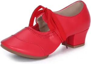 SWDZM Women's Latin Dance Shoes Closed Toe Low Heel Ballroom Salsa Tango Party Practice Performance Dance Shoes,YMJ315