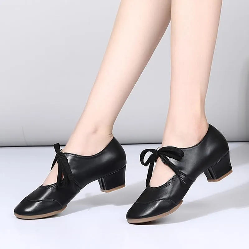 SWDZM Women's Latin Dance Shoes Closed Toe Low Heel Ballroom Salsa Tango Party Practice Performance Dance Shoes,YMJ315