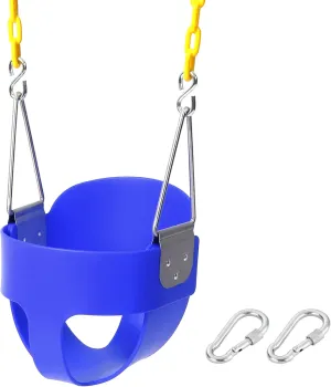 Take Me Away Toddler Swing - High Back Bucket Seat, Plastic-Coated Chains, Compatible with Swing Set Accessories