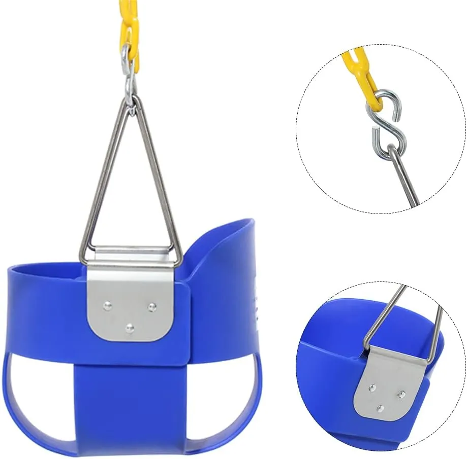 Take Me Away Toddler Swing - High Back Bucket Seat, Plastic-Coated Chains, Compatible with Swing Set Accessories