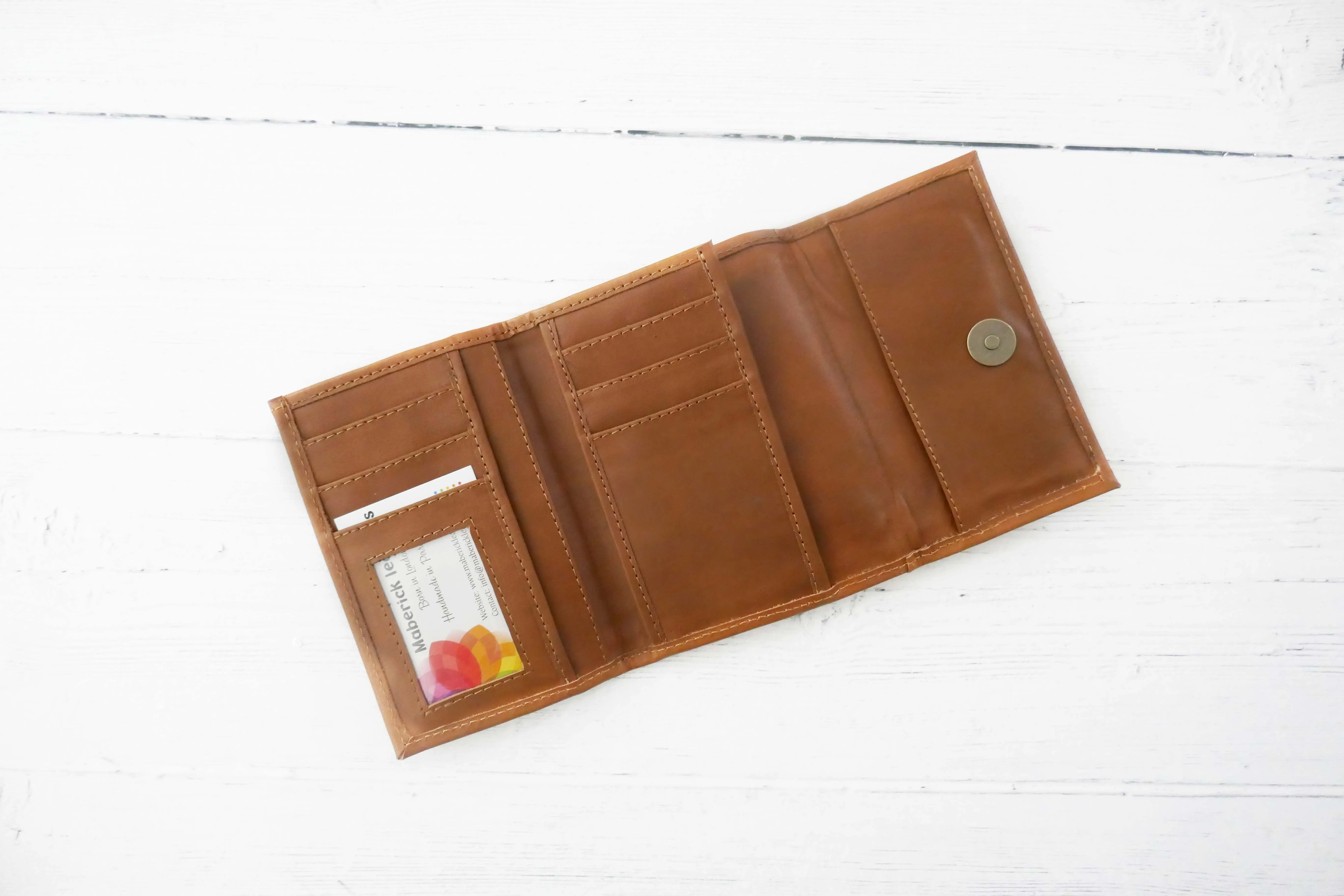 Tan Trifold Wallet