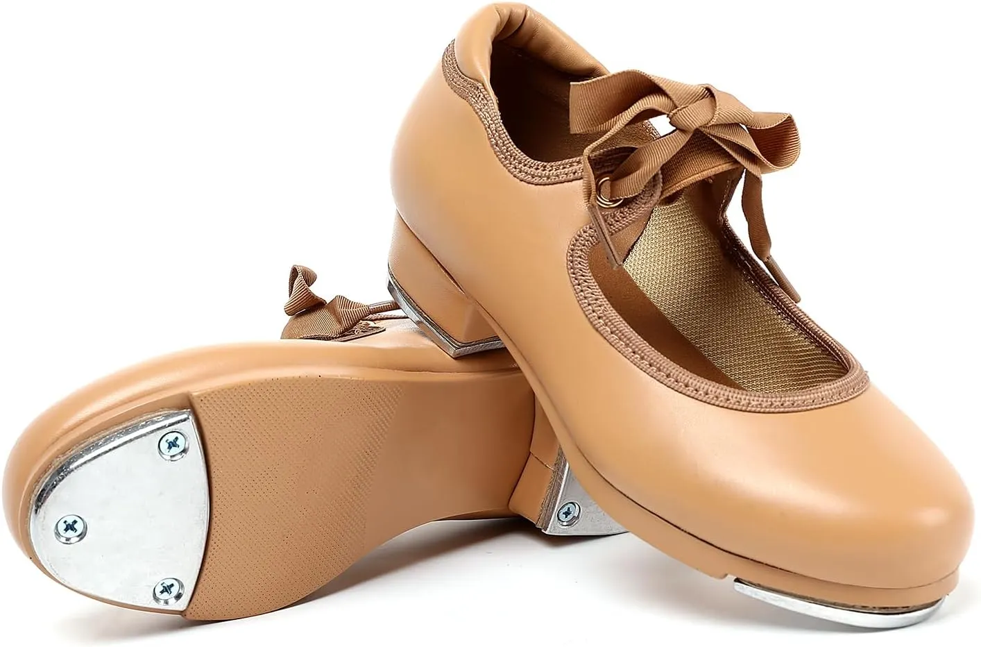 Tap Shoes for Girls Boys, Unisex Kids Tap Dance Shoes for Toddler, Lace-up Mary Jane Tap Shoes