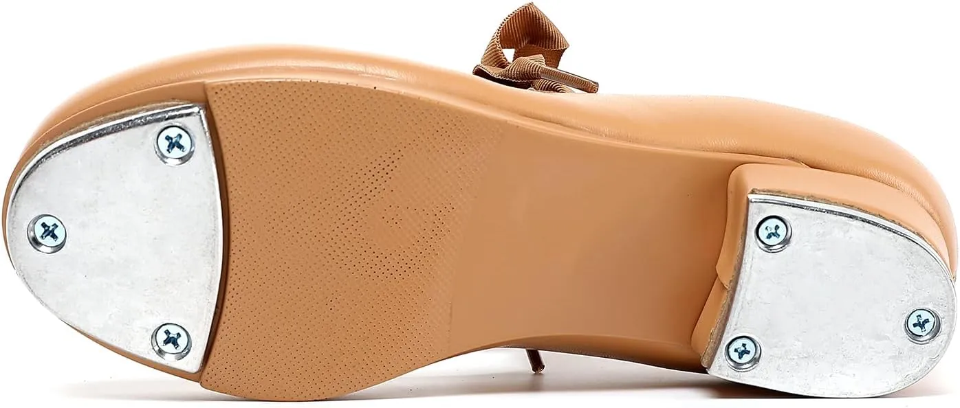 Tap Shoes for Girls Boys, Unisex Kids Tap Dance Shoes for Toddler, Lace-up Mary Jane Tap Shoes
