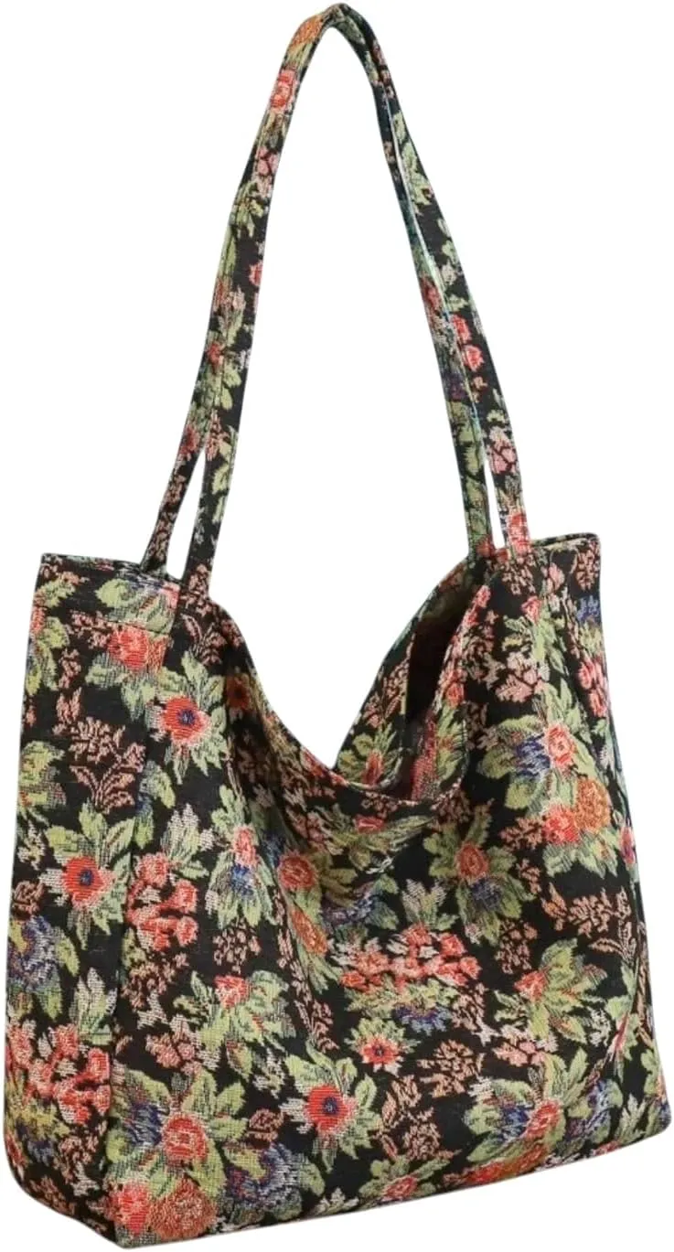 Tapestry Women Botanical Shoulder Tote Bag, Spacious and Durable Ideal for Shopping, Travel & Work