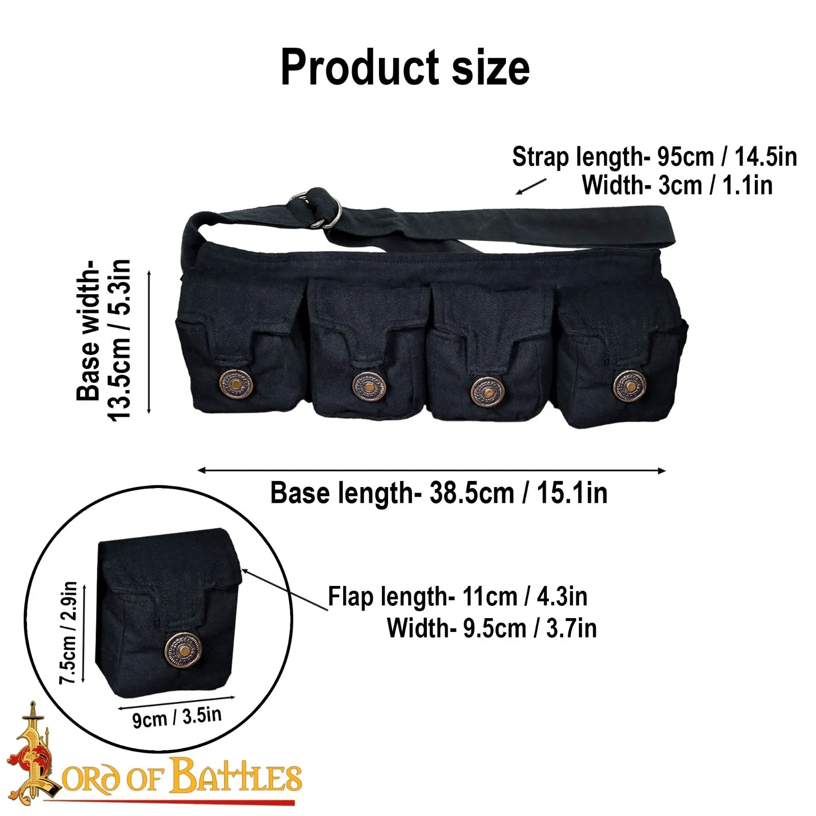 The Adventurer Cotton Canvas Bag with Four Pouches