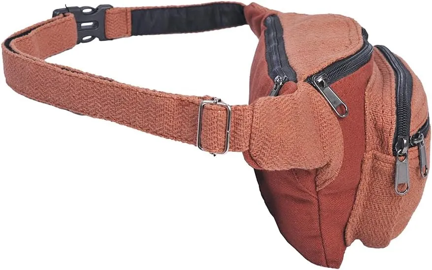 THE COLLECTION ROYAL Himalayan Hemp and Cotton Fanny Pack, Eco-friendly, Boho, Hippie Fanny Pack, Waist Belt, Travel Utility Belt