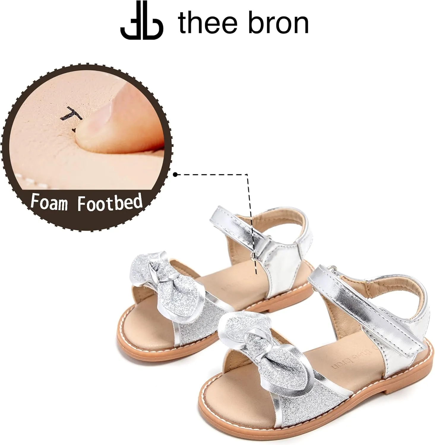 THEE BRON Girls Sandals Toddler Summer Dress Shoes