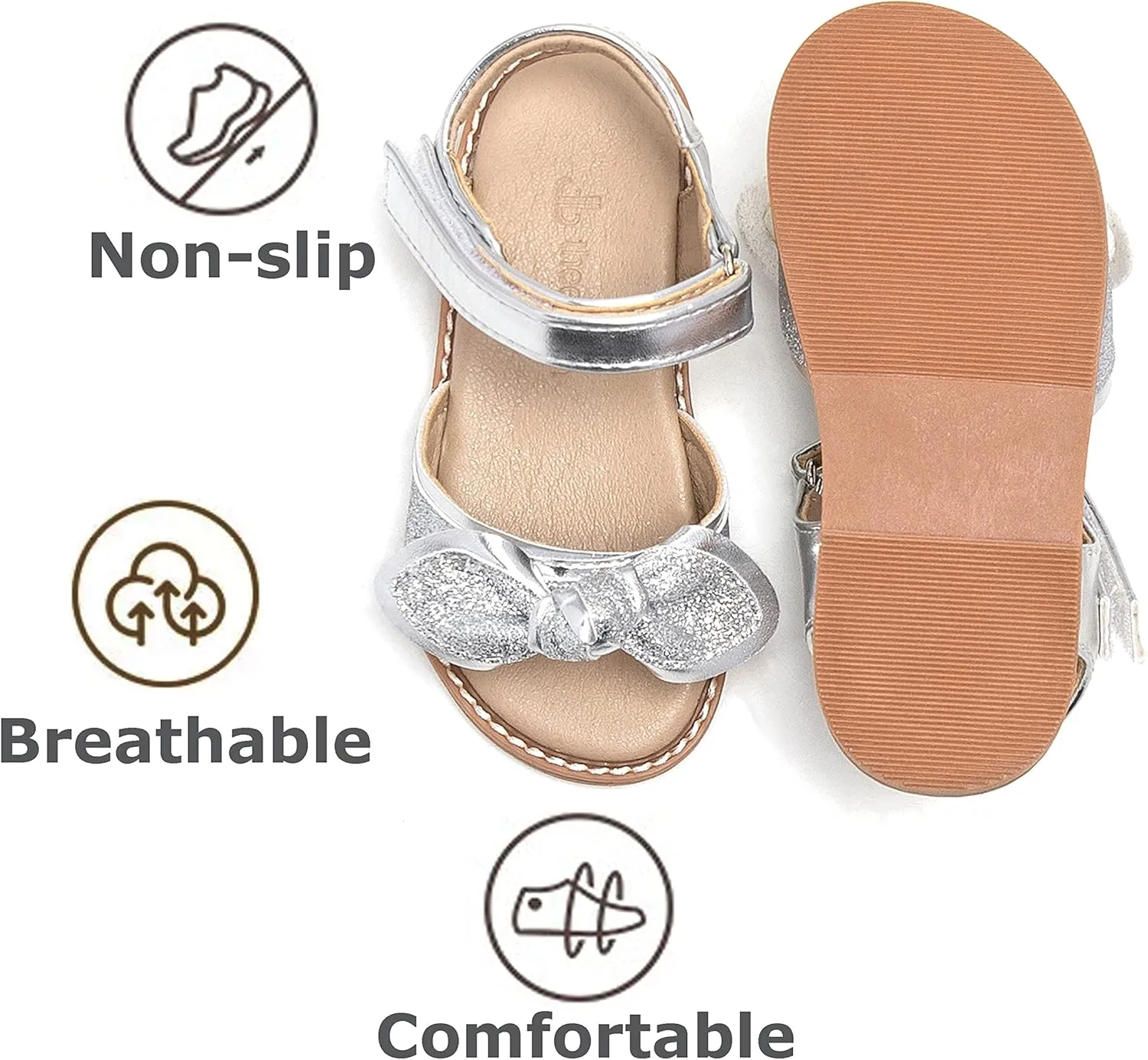 THEE BRON Girls Sandals Toddler Summer Dress Shoes