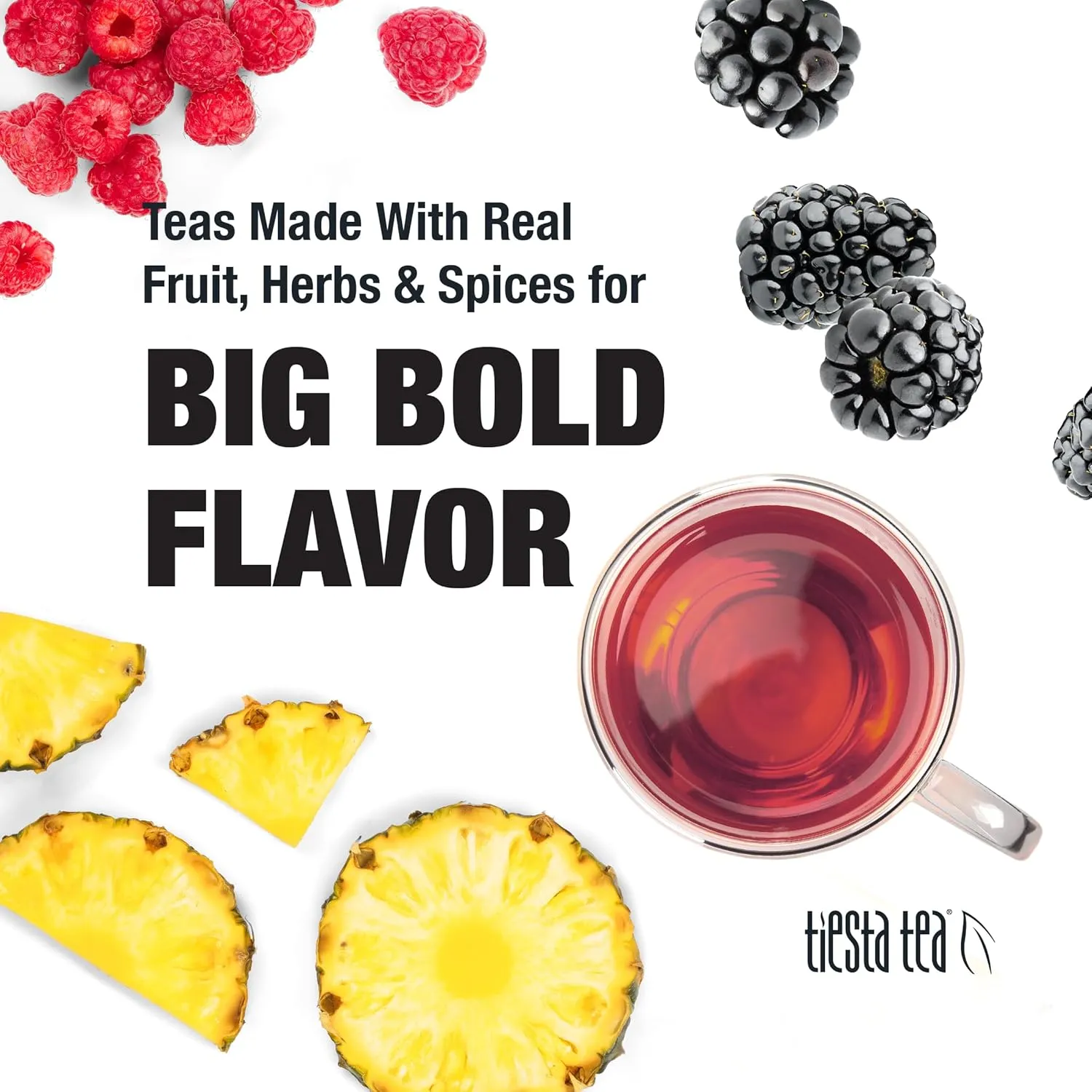 Tiesta Tea - Blackberry Bellini | Loose Leaf | Blackberry Citrus Green Tea | Premium Blend | Medium Caffeinated | Makes Hot or Iced & Brews Up to 200 Cups | 16oz Resealable Bulk Pouch