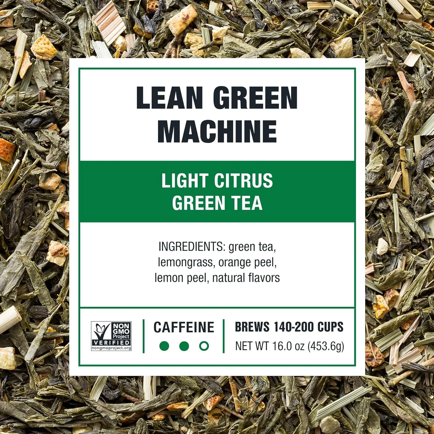 Tiesta Tea - Lean Green Machine | Loose Leaf | Light Citrus Green Tea | Premium Blend | Medium Caffeinated | Make Hot or Iced Brews Up to 200 Cups | 16 Ounce Resealable Bulk Pouch