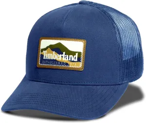 Timberland Trucker Hat for Men, One Size, Durable Cotton Twill, Adjustable Mesh Back, Curved Brim, Breathable and Lightweight