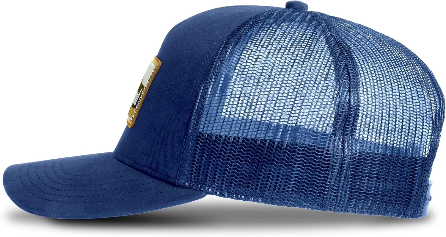 Timberland Trucker Hat for Men, One Size, Durable Cotton Twill, Adjustable Mesh Back, Curved Brim, Breathable and Lightweight