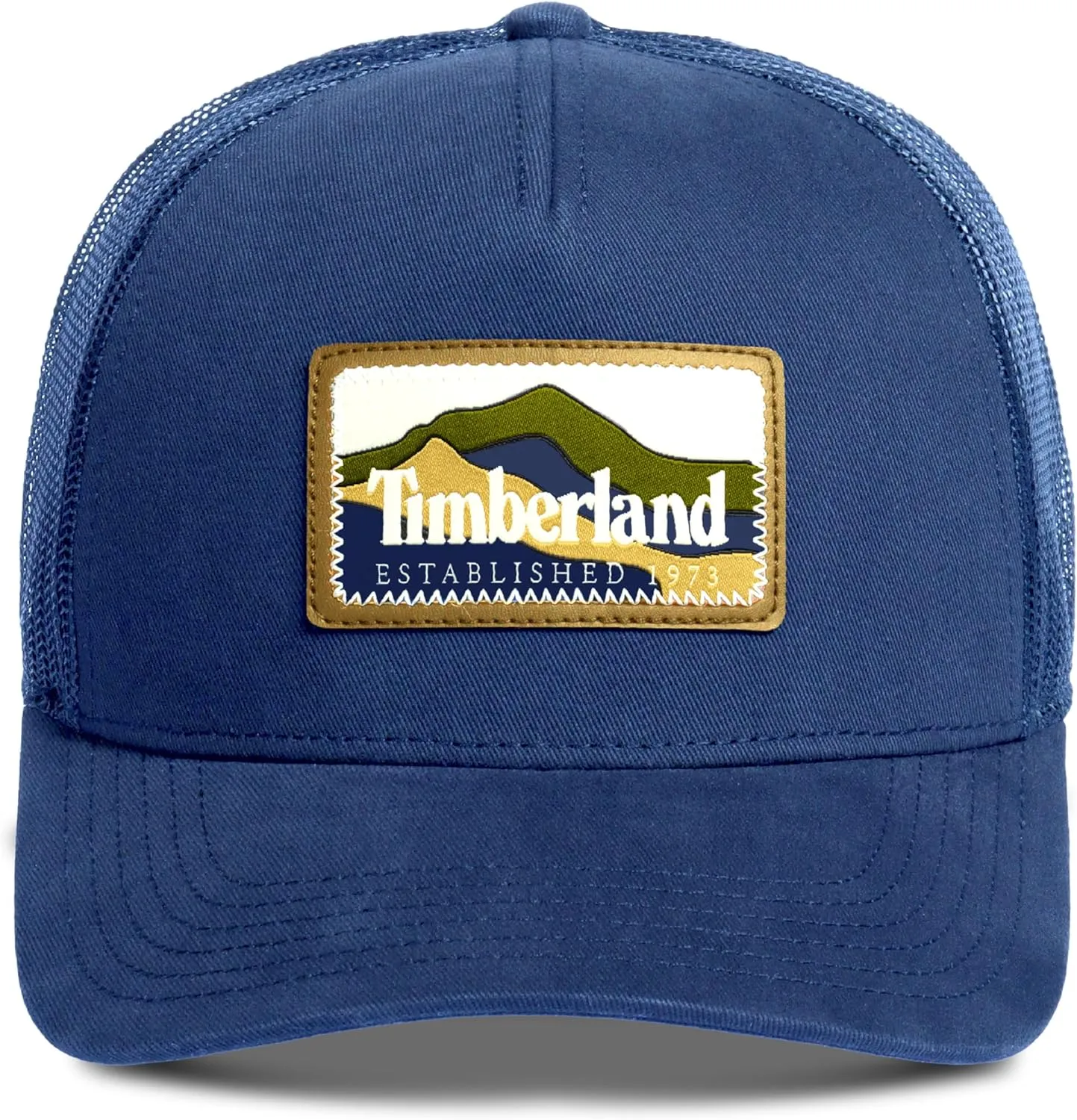 Timberland Trucker Hat for Men, One Size, Durable Cotton Twill, Adjustable Mesh Back, Curved Brim, Breathable and Lightweight