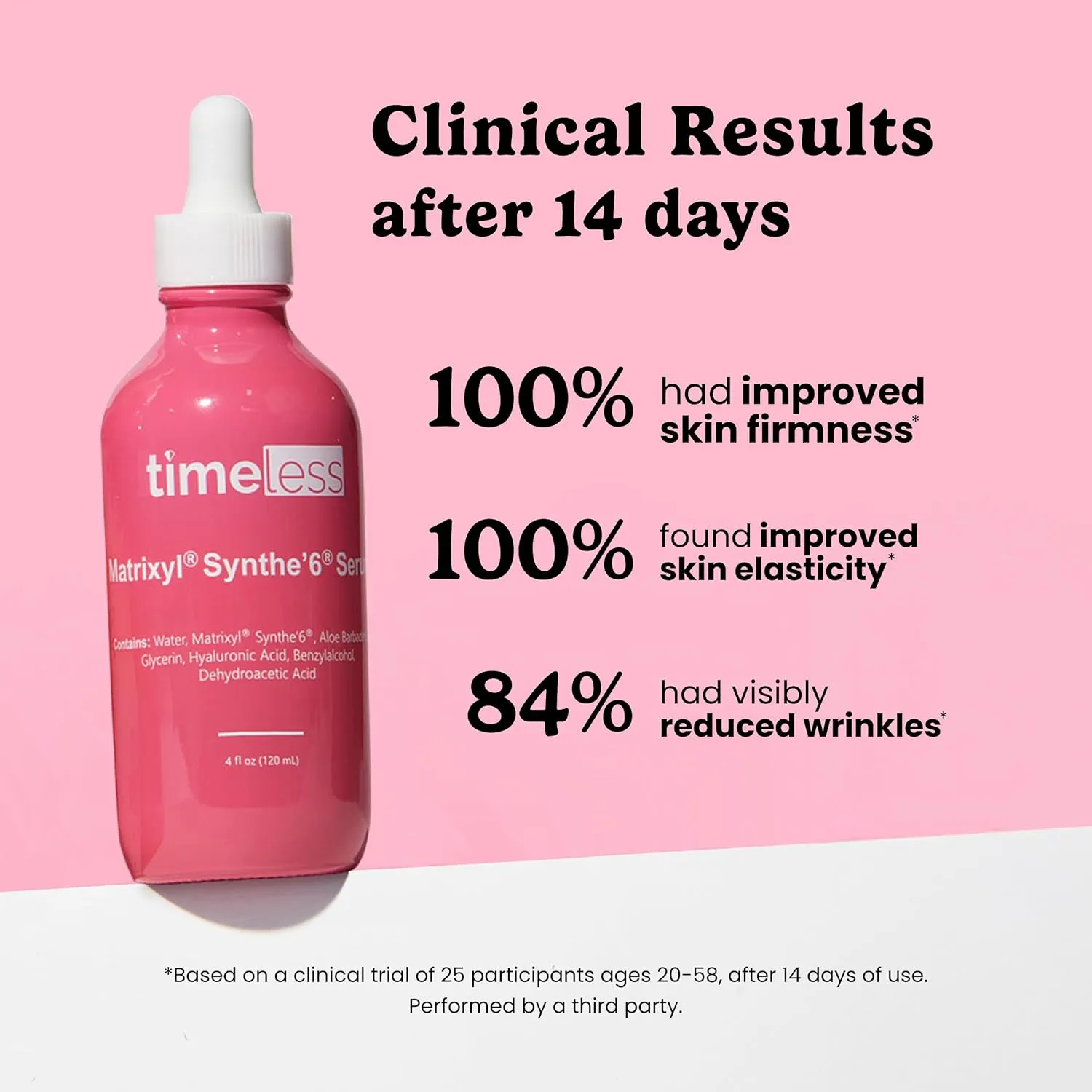 Timeless Skin Care Matrixyl Synthe’6 Serum - Face Serum for Skin Care - with Hyaluronic Acid for Hydration - Pouches