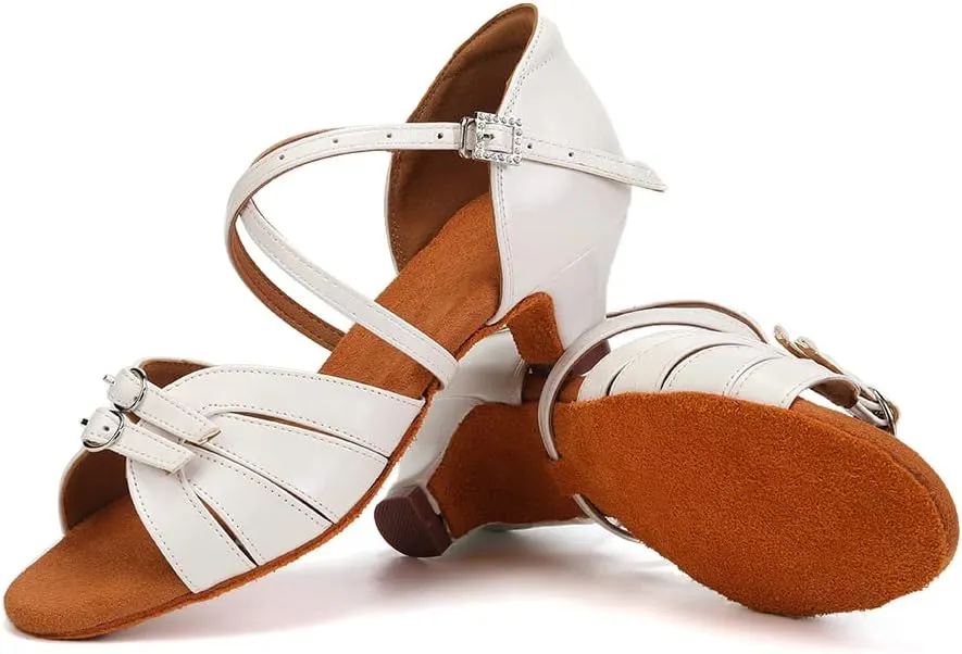 TINRYMX Girls&Women Latin Dance Shoes Silk Ballroom Salsa Tango Professional Performance Practice Dance Shoes,Model-SS-TL-ZSXGG/202