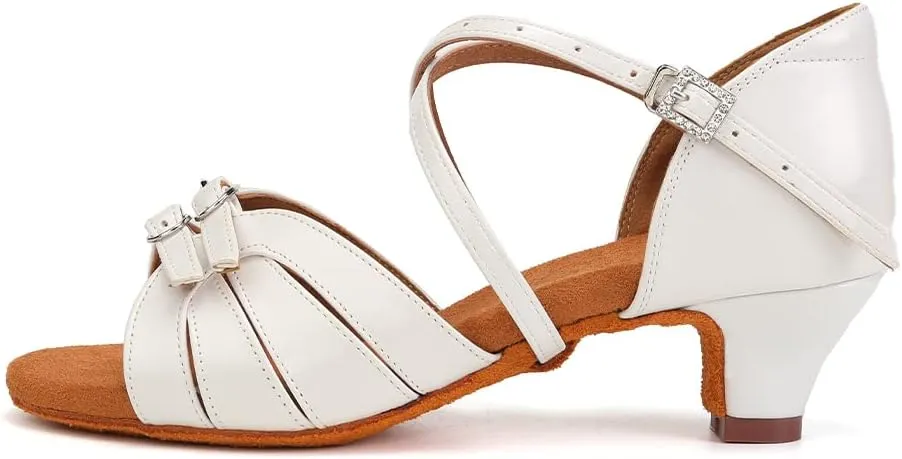 TINRYMX Girls&Women Latin Dance Shoes Silk Ballroom Salsa Tango Professional Performance Practice Dance Shoes,Model-SS-TL-ZSXGG/202