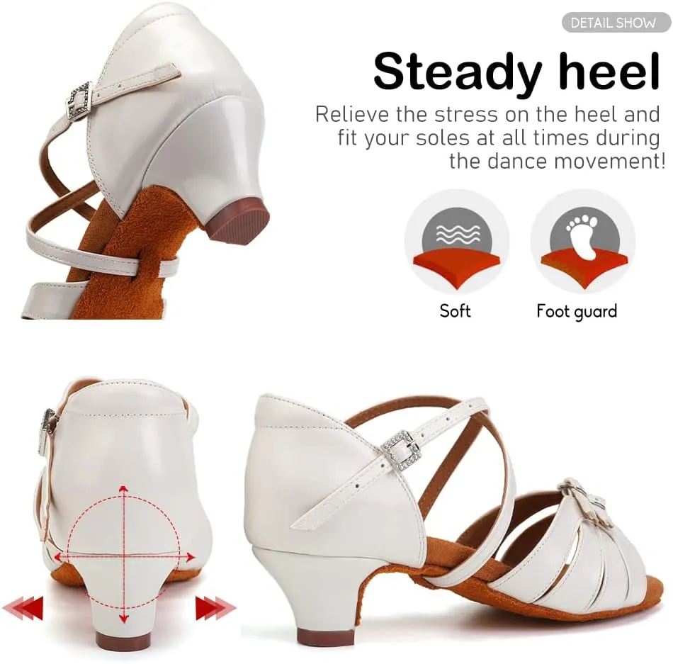 TINRYMX Girls&Women Latin Dance Shoes Silk Ballroom Salsa Tango Professional Performance Practice Dance Shoes,Model-SS-TL-ZSXGG/202
