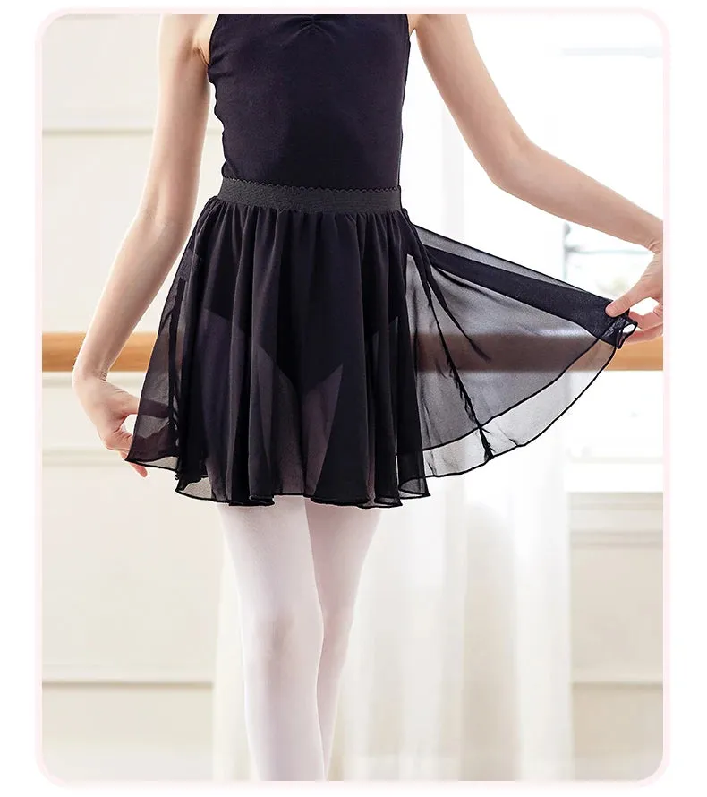 Toddler Ballet Leotard with Chiffon Wrap Skirt Dance Outfit Kids Skirt