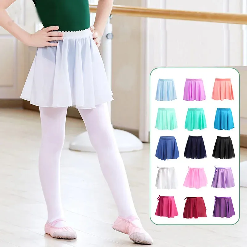 Toddler Ballet Leotard with Chiffon Wrap Skirt Dance Outfit Kids Skirt