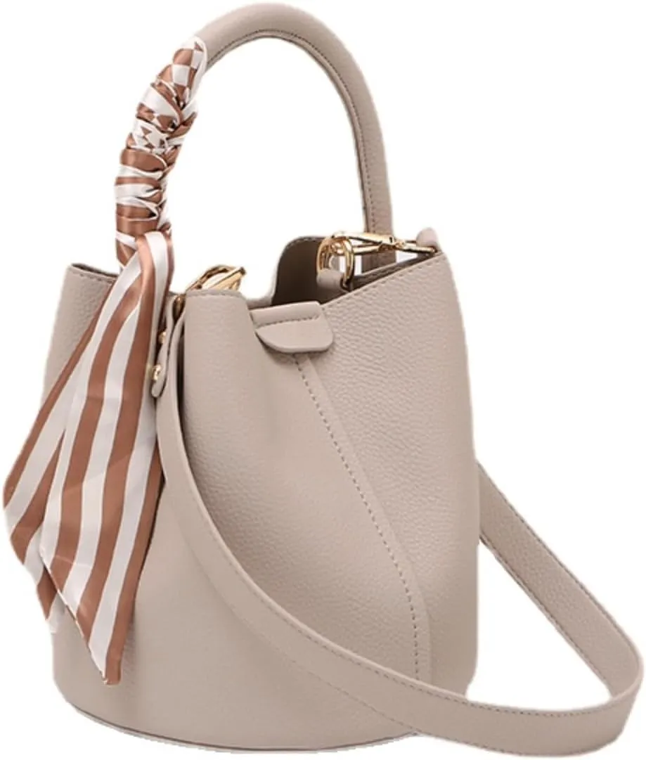 Tote Bag for Women, Mini Bucket Crossbody Top-Handle Small Sized Retro Handbag