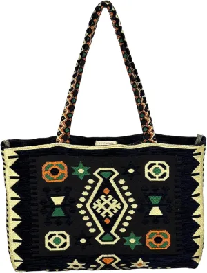 Tote Bag for Women Woven Shoulder Bag Gym Travel Weekender Cute Tote with Compartments Fits 17-Inch Laptop