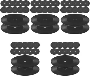 Totority Simulated Record Prop. 60 Pcs 1:12 Scale Mini Vinyl Records Dollhouse Accessories Realistic Simulated Record Props for Miniature House Decoration and Photo Props