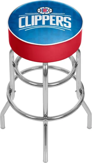 Trademark Gameroom NBA1000-LAC3 NBA Padded Swivel bar Stool - City - Los Angeles Clippers