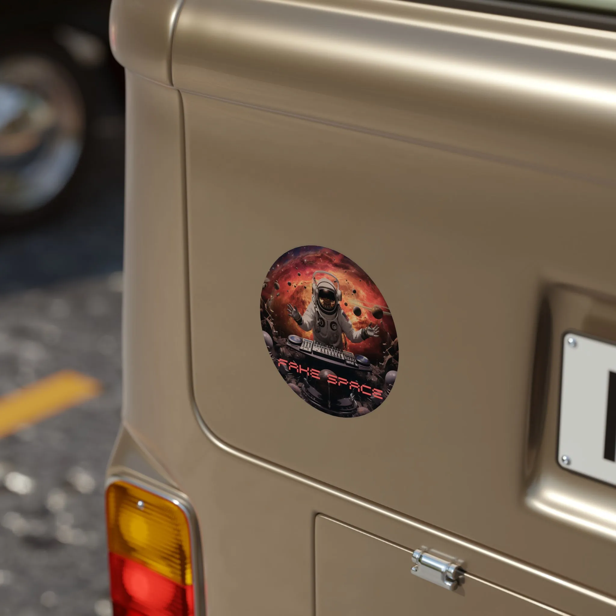 Transparent Outdoor Stickers, Round, 1pcs Fake Space