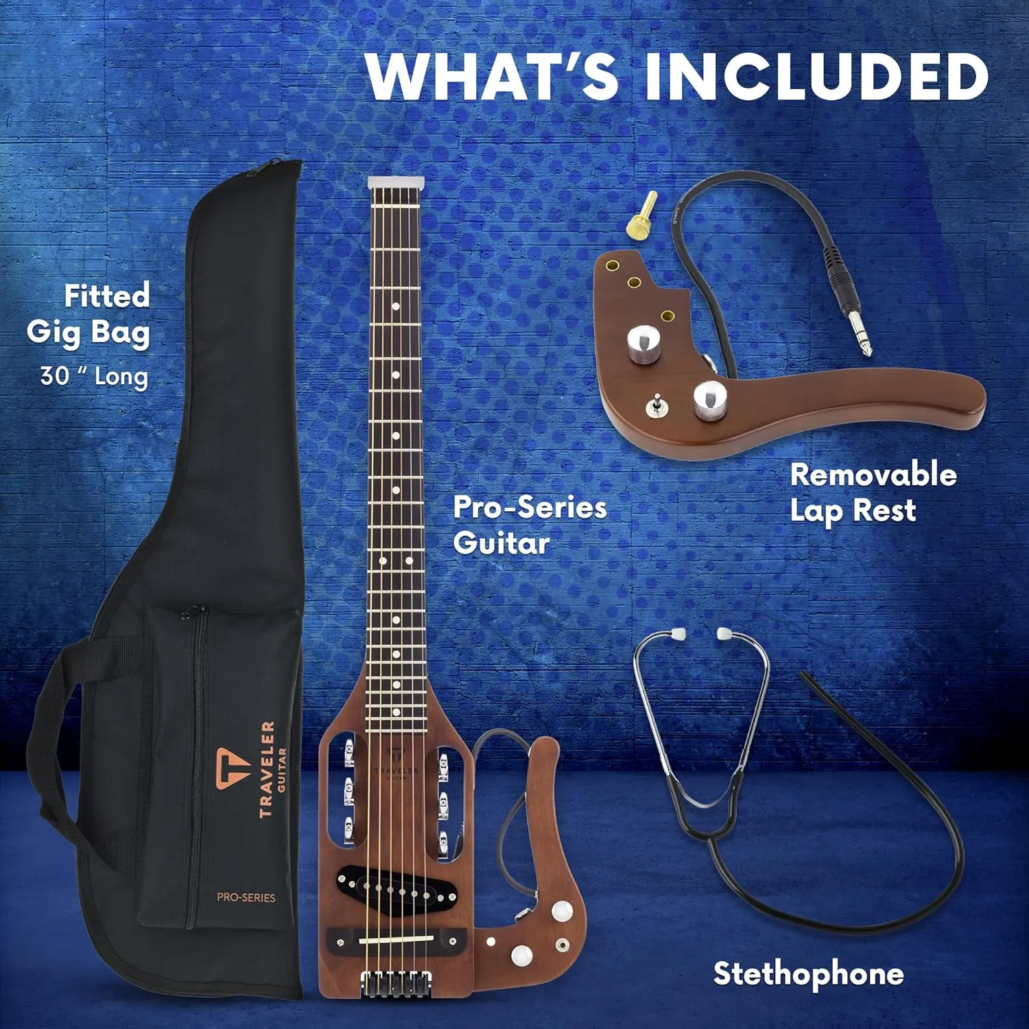 Traveler Guitar 6 String Pro-Series (Antique Brown), Right, (PS ABNS)