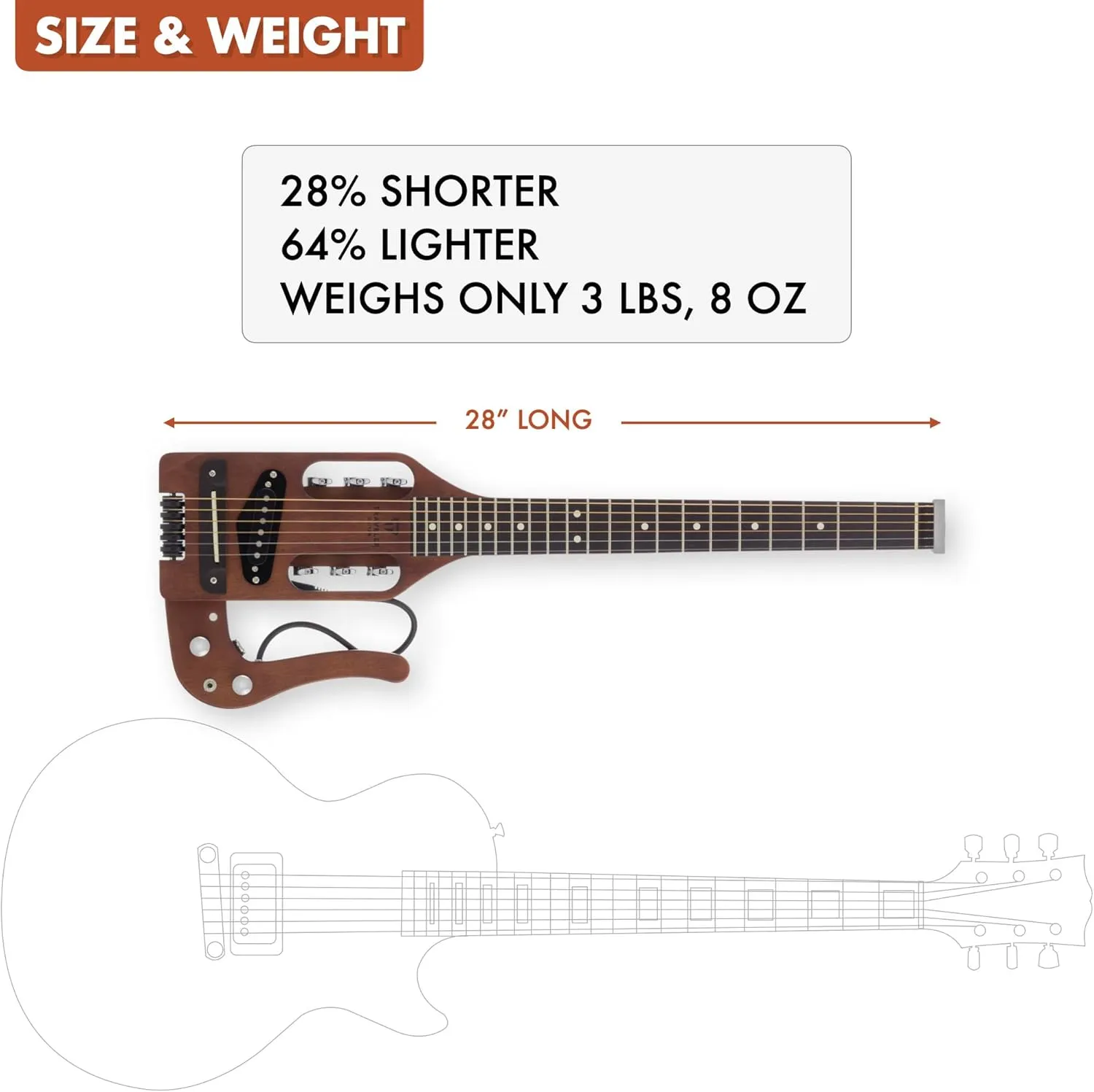 Traveler Guitar 6 String Pro-Series (Antique Brown), Right, (PS ABNS)