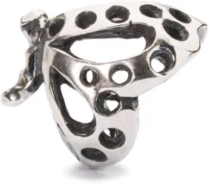 TROLLBEADS Dancing Butterfly Bead - Enchanting Silver Butterfly Charm | Authentic Brand Charm | Silver 925 | Transformation Collection | Designed by Louise Rimpler