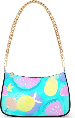 Tropic Fruit Pineapple Watermelon Satchel Purse Evening Hobo Bag Women Evening Handbag Elegant Shoulder Purse