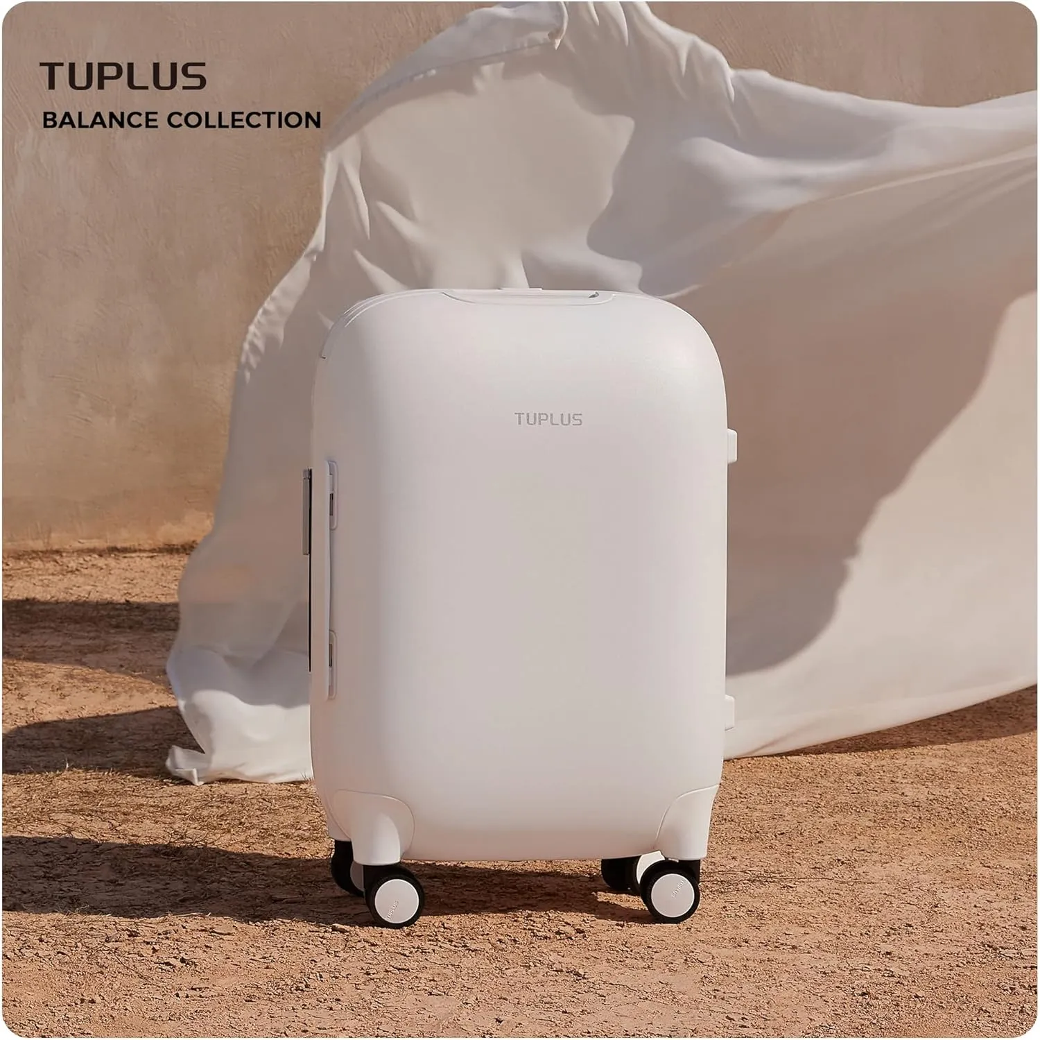 TUPLUS Suitcase ABS Hard Shell Luggage Hold Check in Travel Case with 4 Spinner Wheels,TIME CAPSULE COLLECTION