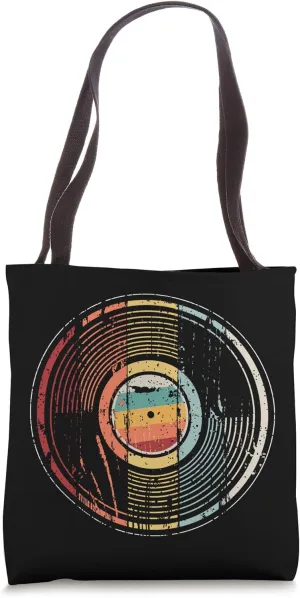 Turntable record in retro style for vinyl listeners Tote Bag