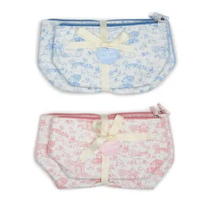 Two's Company - Animal Toile Set of Two Pouches
