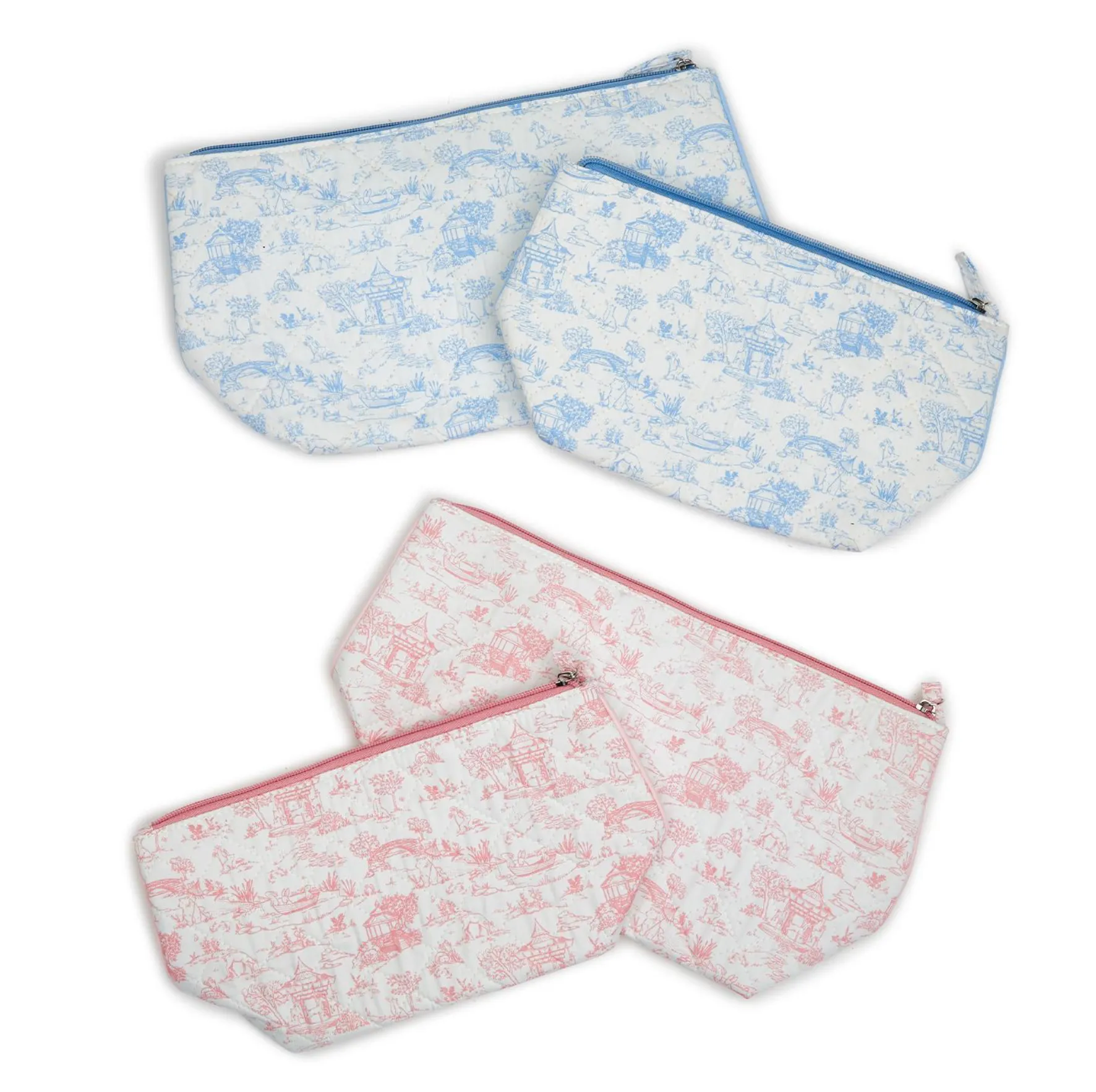 Two's Company - Animal Toile Set of Two Pouches
