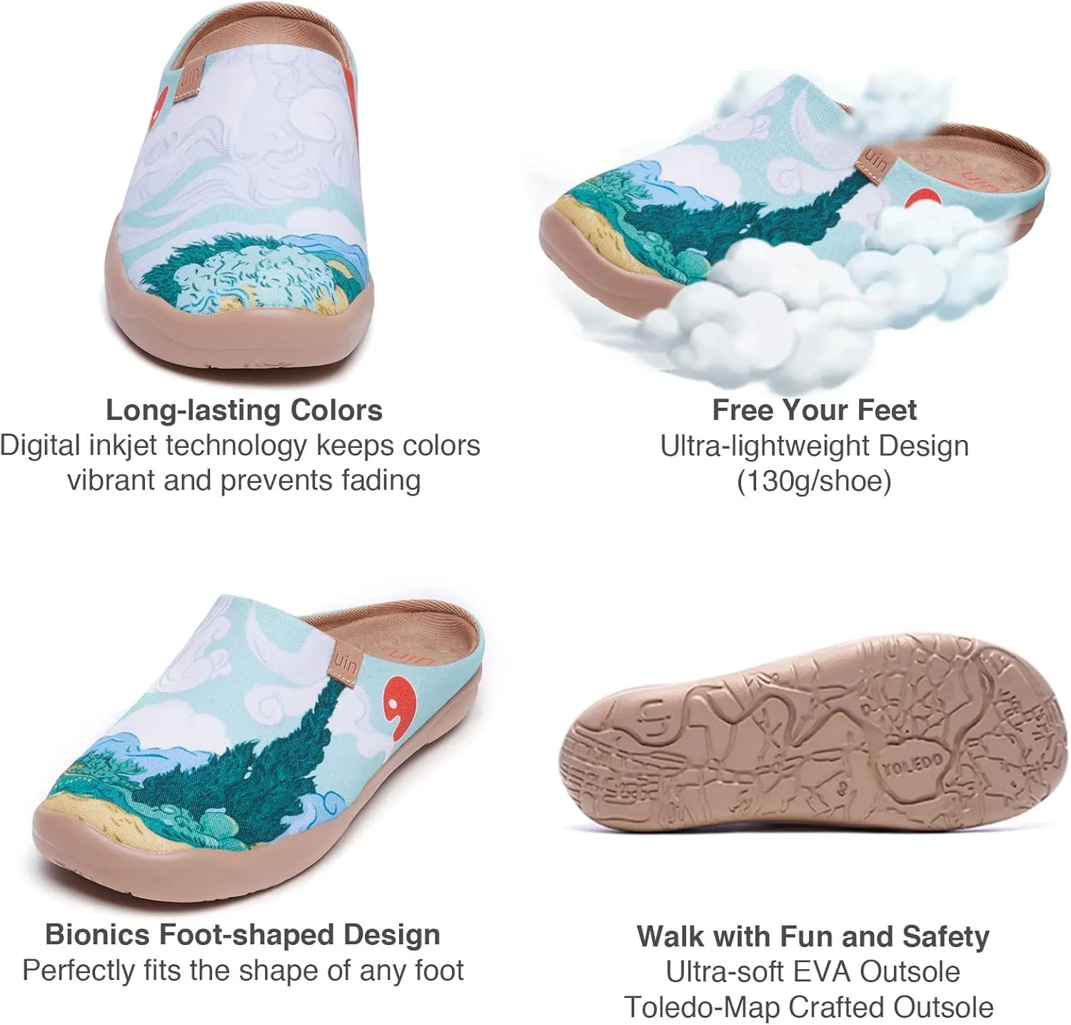 UIN x National Gallery Collaboration Slip On Art Travel Shoes