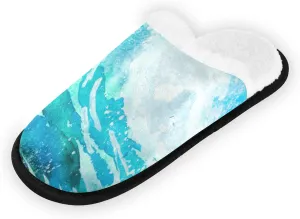 Unisex Slippers Fuzzy Feet Plush Cotton Slippers Anti-Slip Warm House Shoes M/L