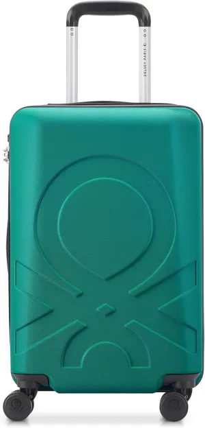 United Colors of Benetton Fabrica Hardside Luggage with Spinner Wheels, Green, Carry-On 19 Inch