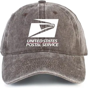 US Postal Baseball Cap Washed Vintage Hat Adjustable Dad Hats