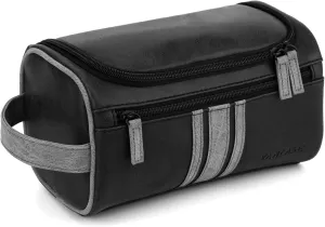 Vancase Toiletry Bag for Men Vintage Leather Dopp Kit Hanging Shaving Bag Portable Bathroom Shower Organizer for Travel Accessories