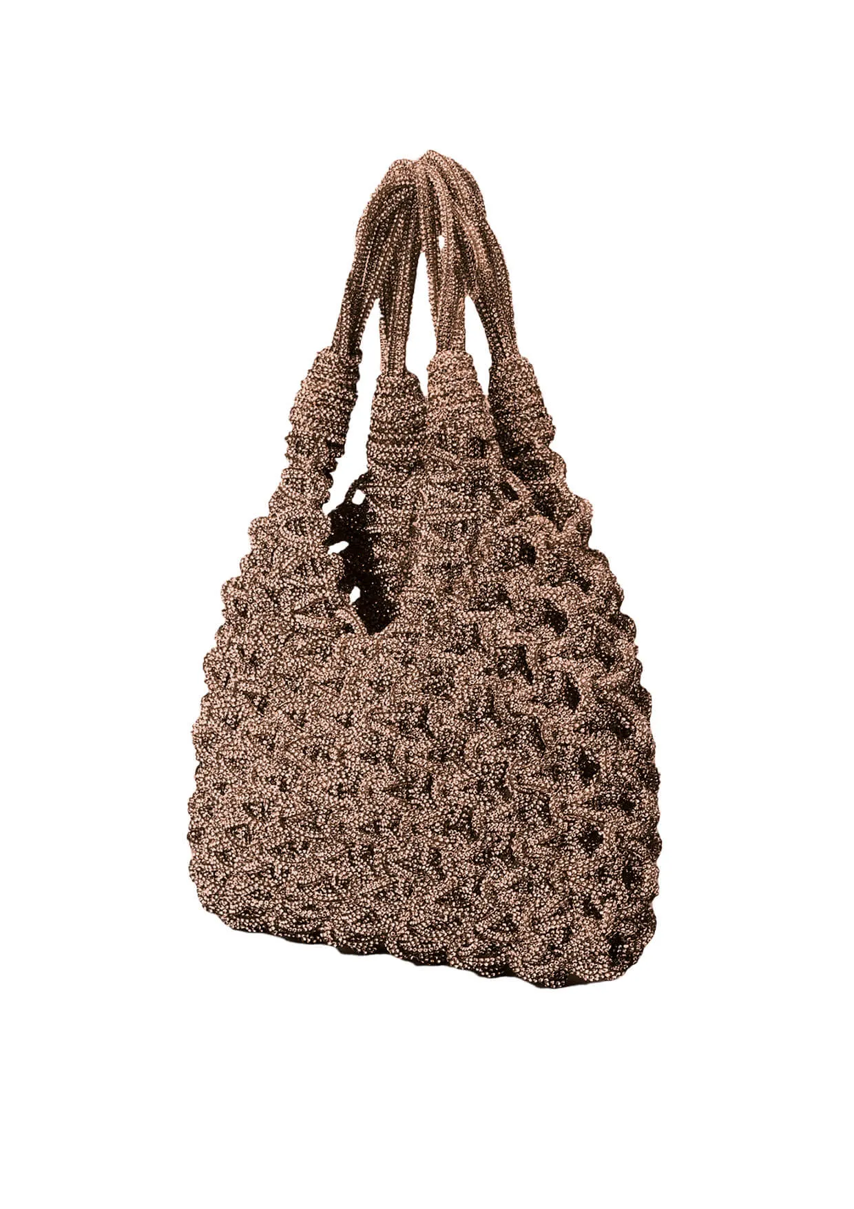 Vannifique Crystal-Studded Woven Handbag
