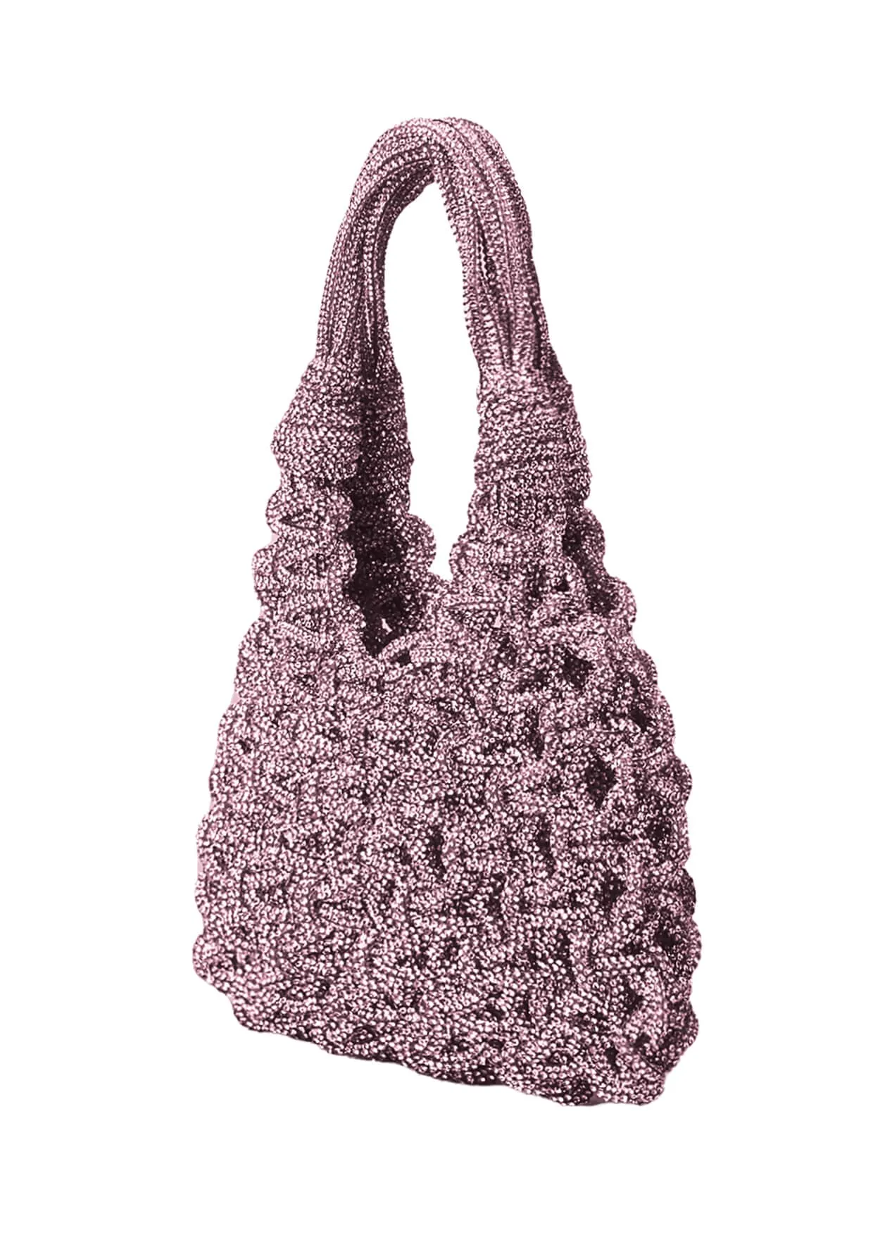 Vannifique Mini Crystal-Studded Woven Handbag