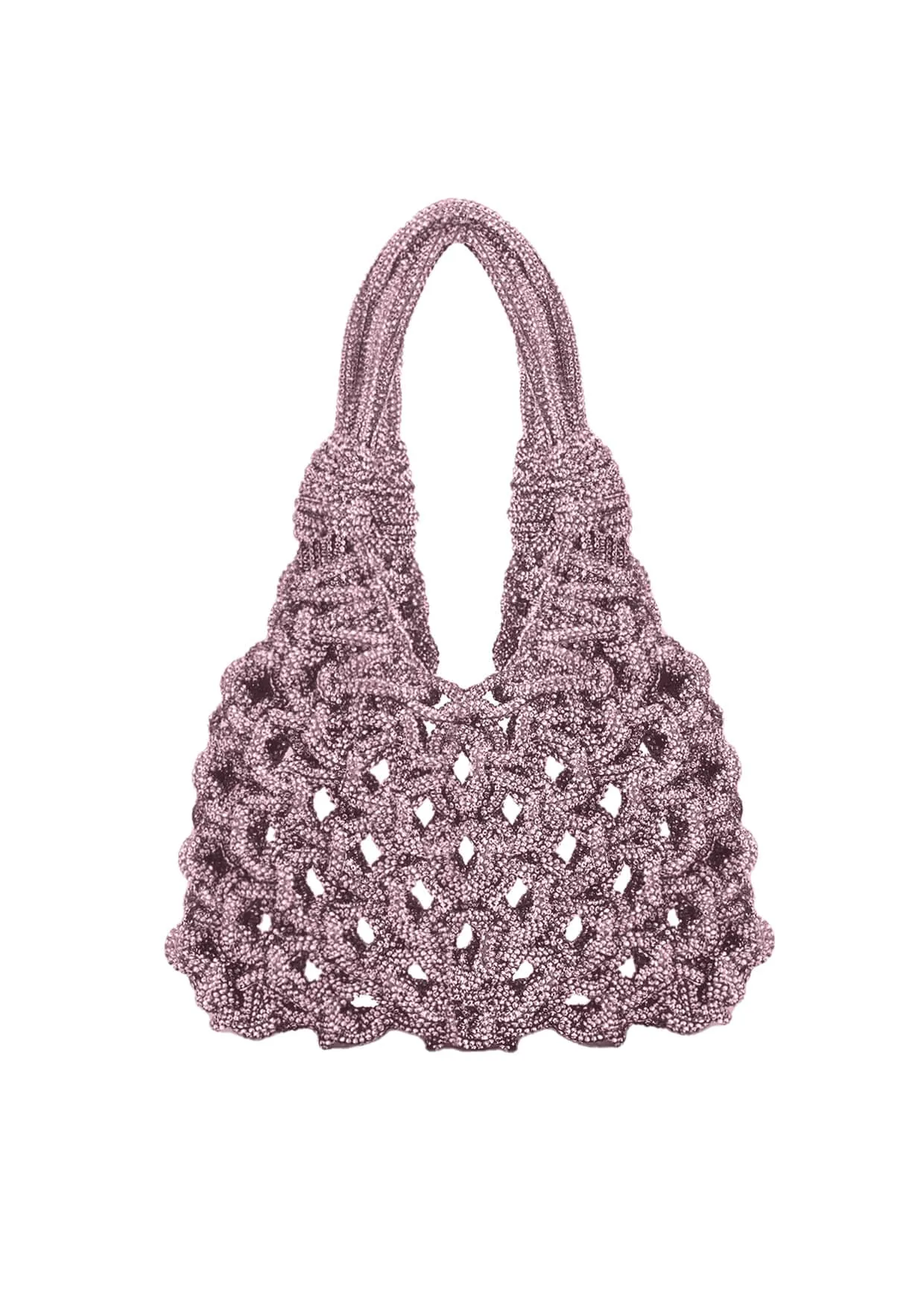 Vannifique Mini Crystal-Studded Woven Handbag