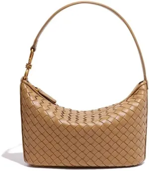 Vegan Leather Woven Bag for Women Top Handle Handbag Hobo Satchel Crossbody Bag Shoulder Purse