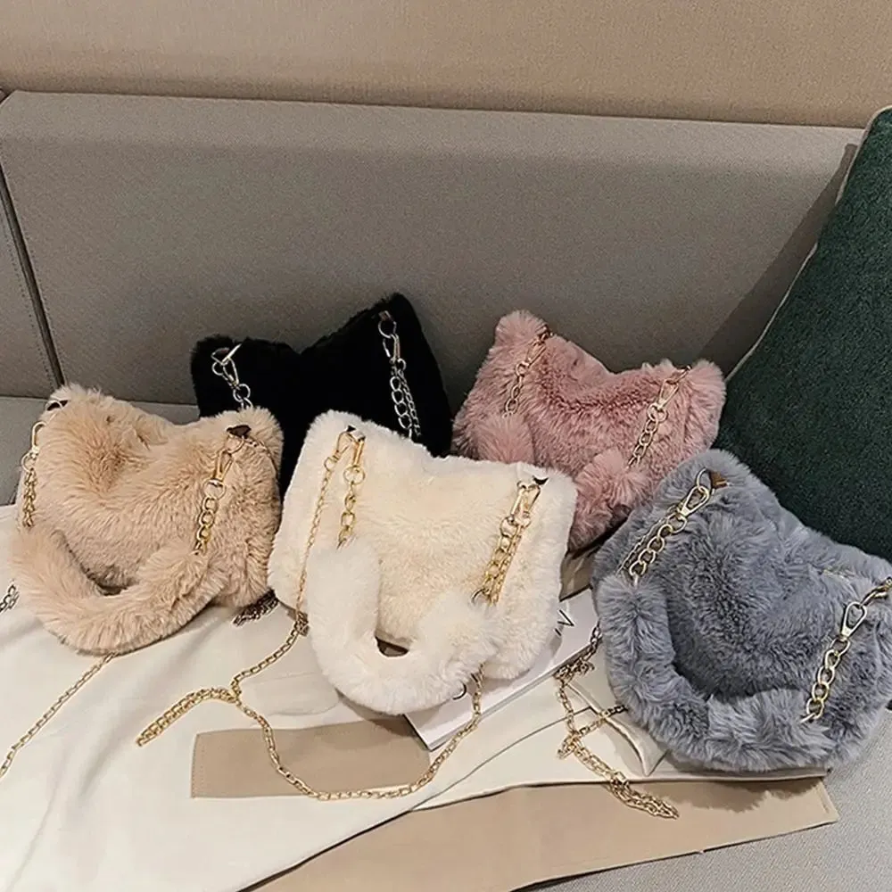 Veloria™ Fluffy Plush Shoulder Bag