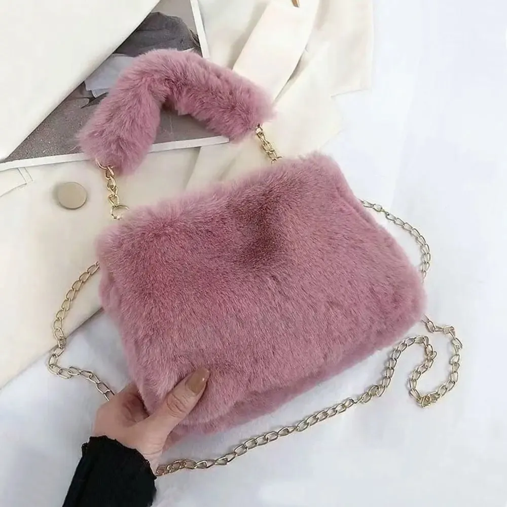Veloria™ Fluffy Plush Shoulder Bag