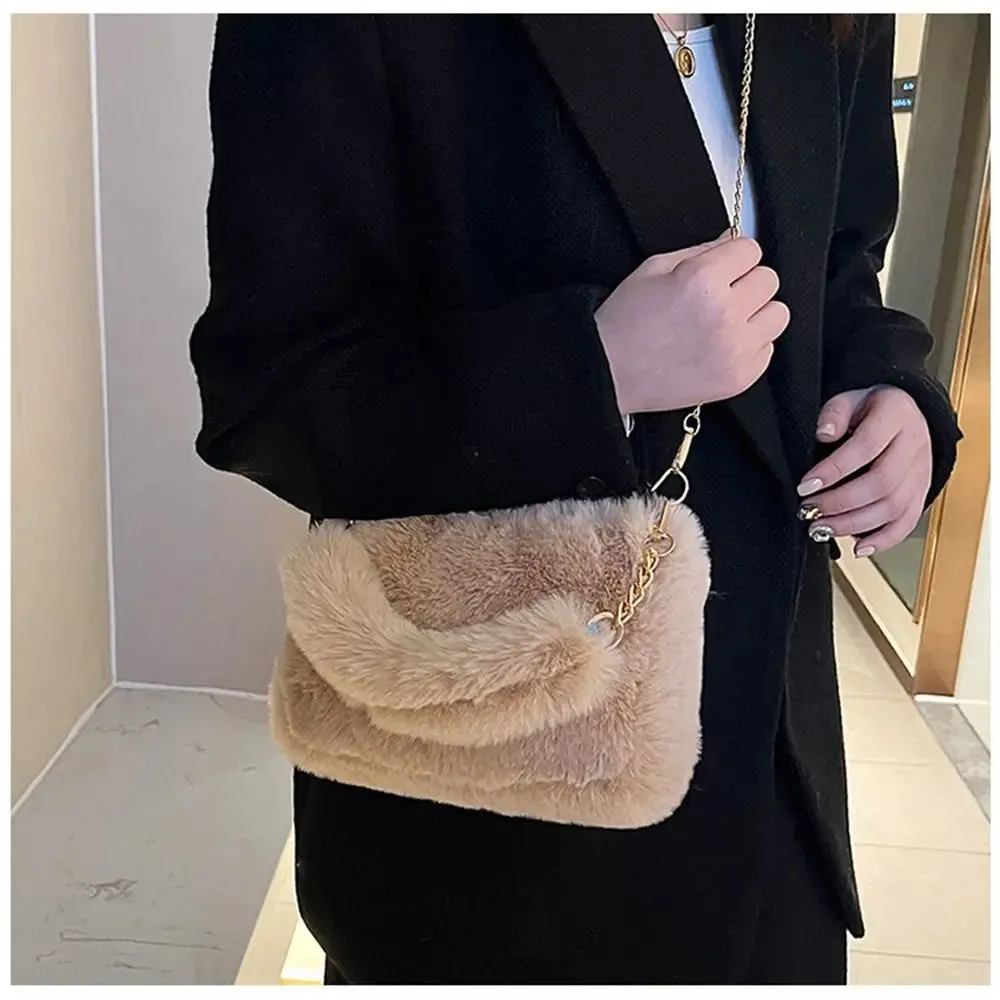Veloria™ Fluffy Plush Shoulder Bag