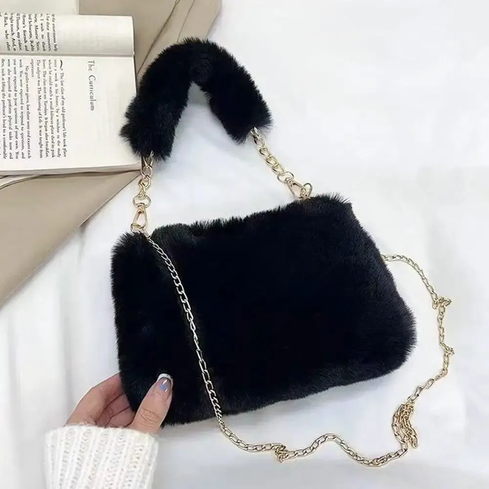 Veloria™ Fluffy Plush Shoulder Bag
