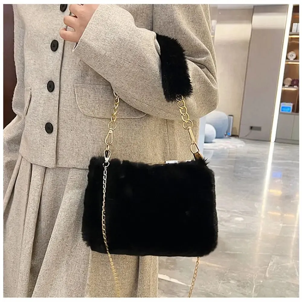 Veloria™ Fluffy Plush Shoulder Bag